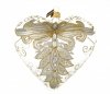 Christmas ornament heart 12cm - Golden wings